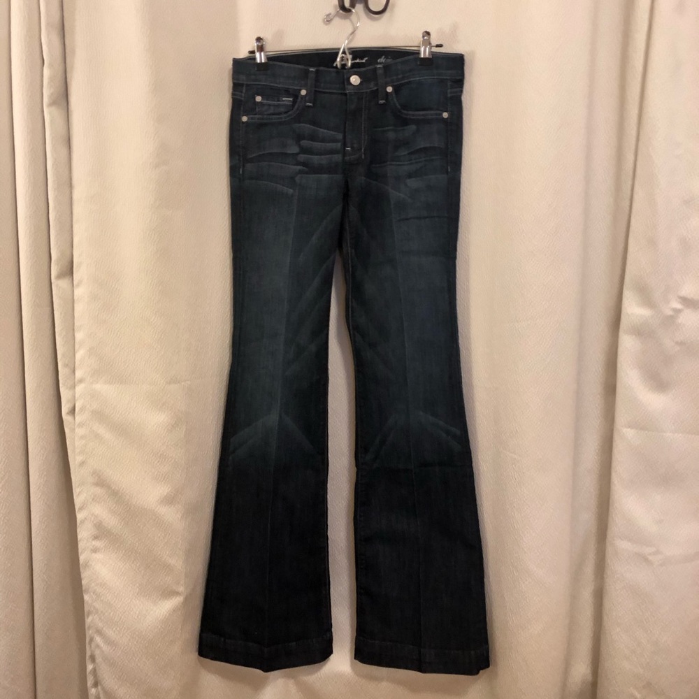 NWT 7 for all mankind flare Dojo jeans dark indigo